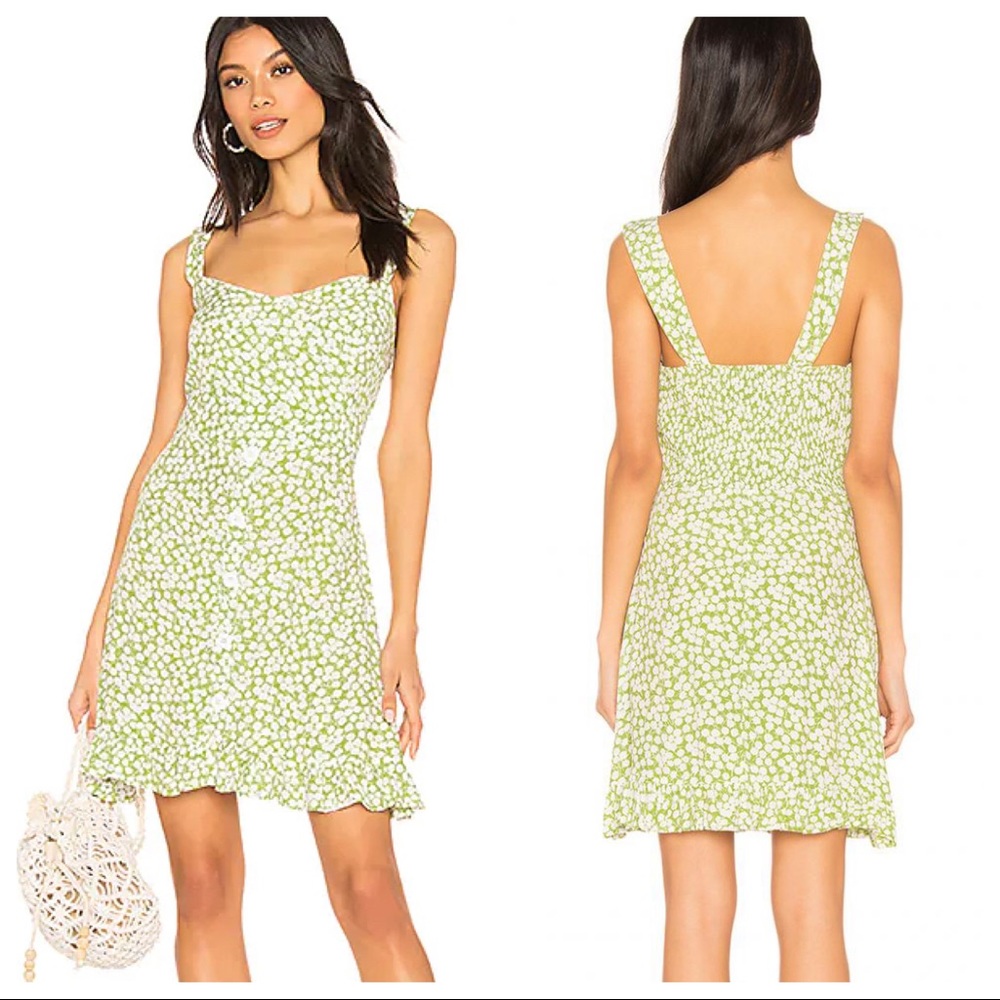 Faithfull the Brand Bella Floral Print Lou Lou Mini Dress